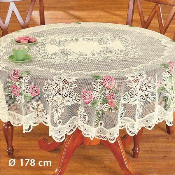 Față de masă cu dantelă florală